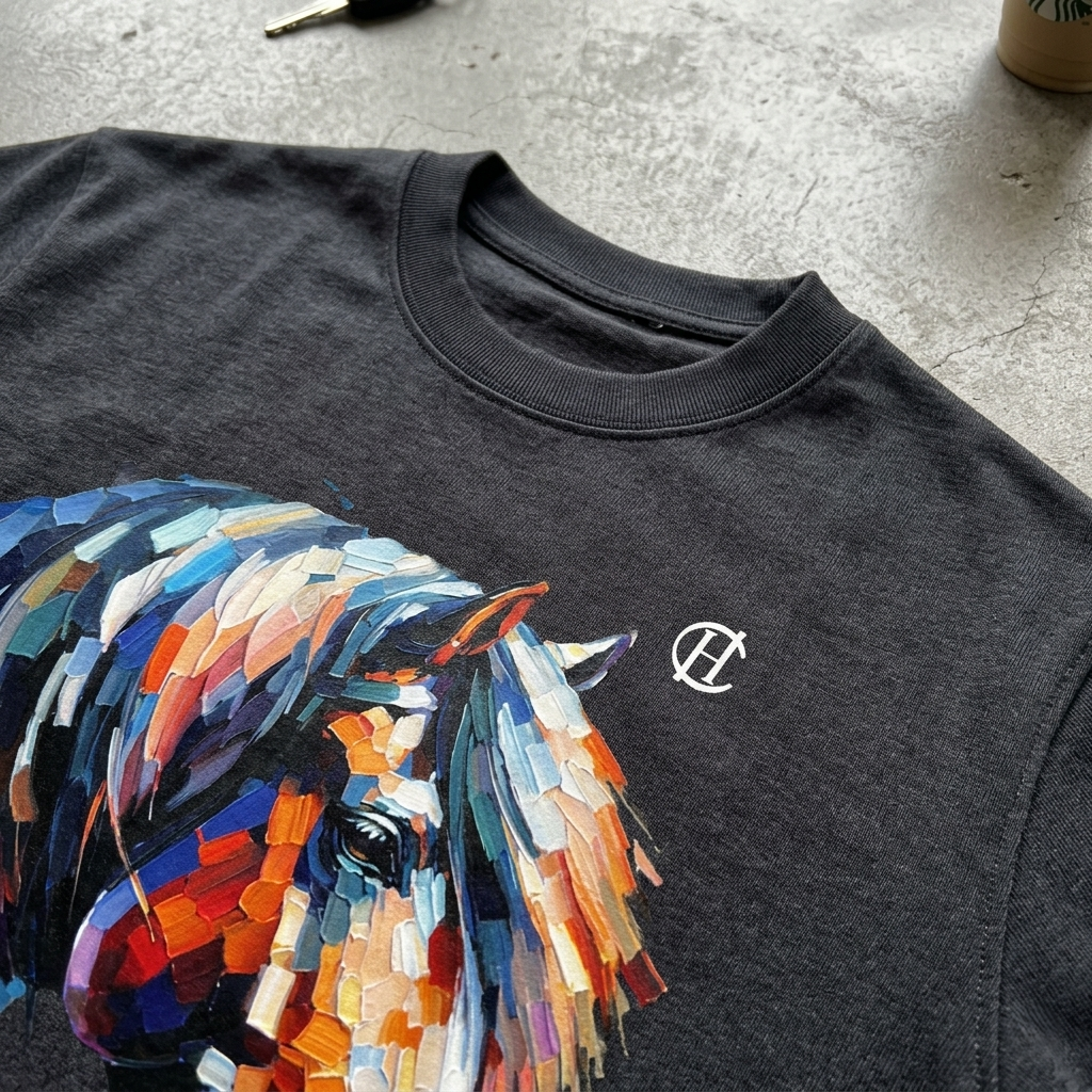HUMANCHIC Structured Horse T-Shirt — Men