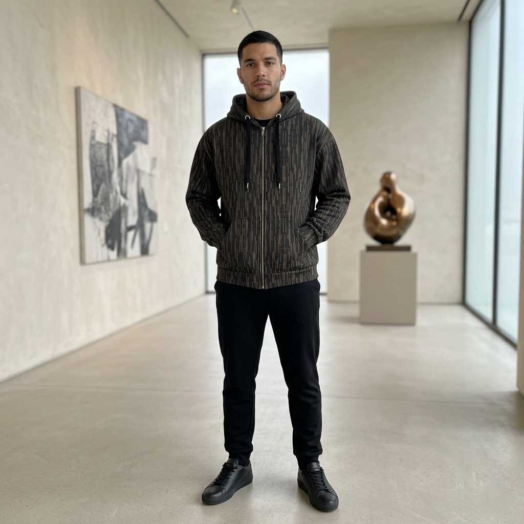 HUMANCHIC Matrix Zip Hoodie — Men
