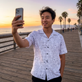 HUMANCHIC Abstract Marble Camp Shirt — Men · White