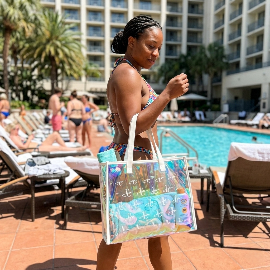 HUMANCHIC Travel-ready Holographic Tote — Unisex
