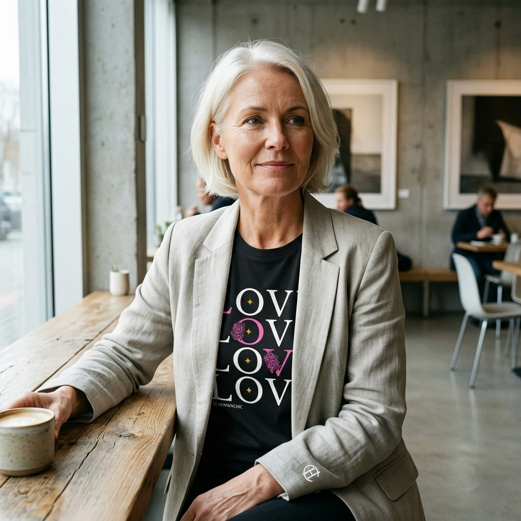 HUMANCHIC Atelier Everyday T-Shirt — Women (Love Graphic Black)