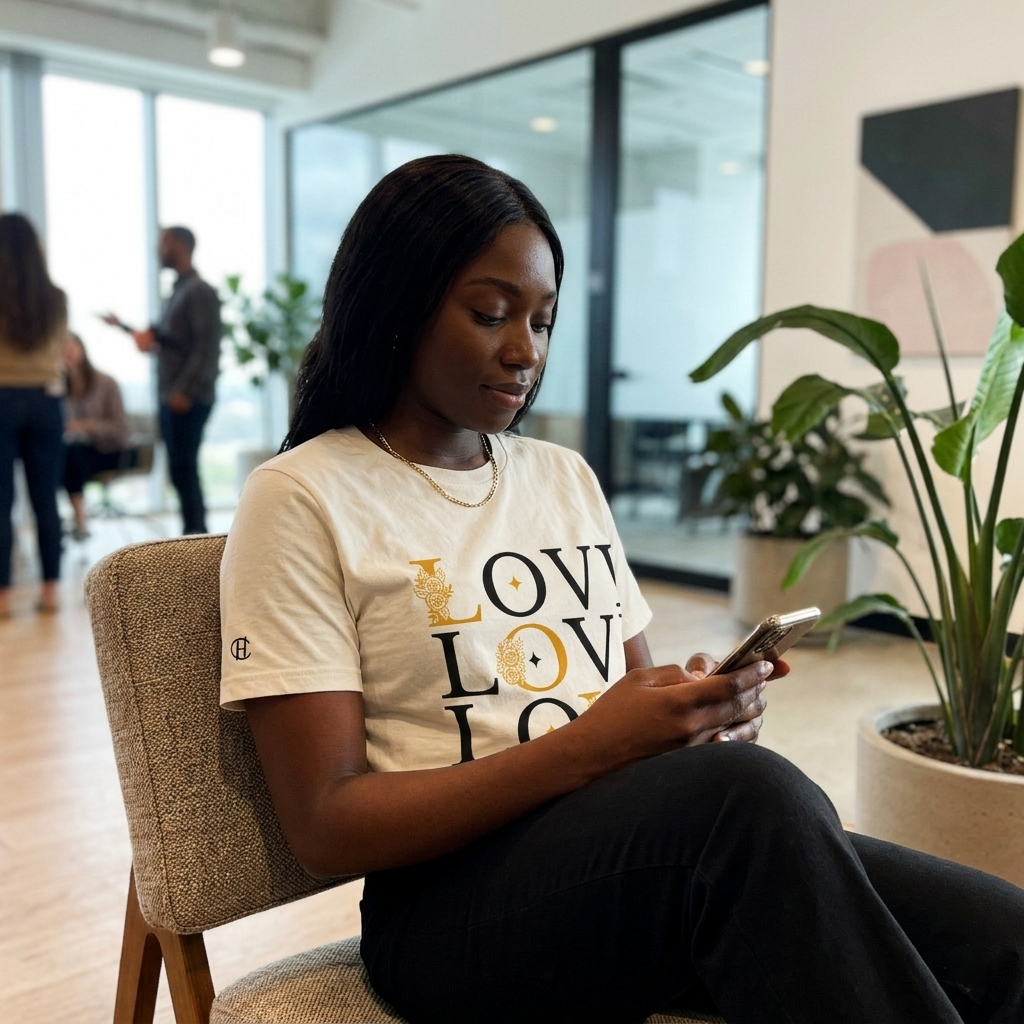 HUMANCHIC Atelier Everyday T-Shirt — Women (Love Graphic)