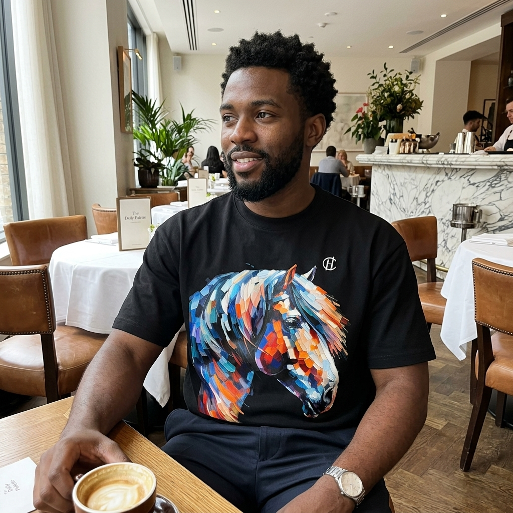 HUMANCHIC Structured Horse T-Shirt — Men