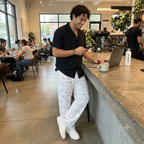 HUMANCHIC Waves Wide-Leg Pants — Men · White