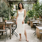 HUMANCHIC Golden Waves Midi Dress — Women