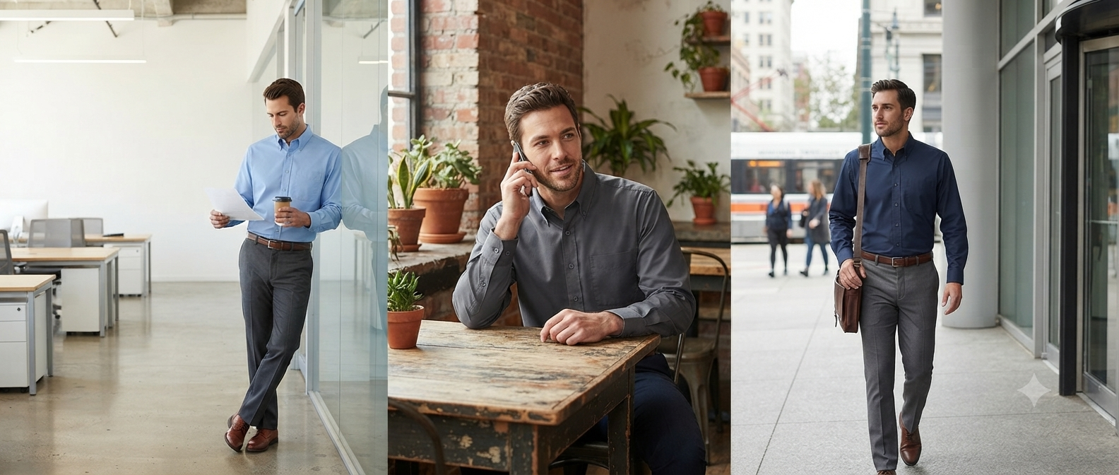 Chemise boutonnée Workday HUMANCHIC — Hommes
