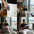 HUMANCHIC Waves Wide-Leg Pants — Men · White
