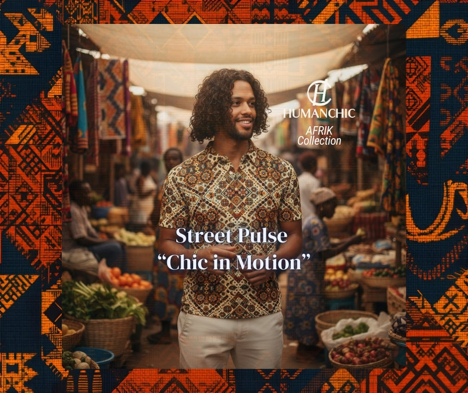 Polo cintré HUMANCHIC Atelier Everyday Afrik — Homme (Marron)