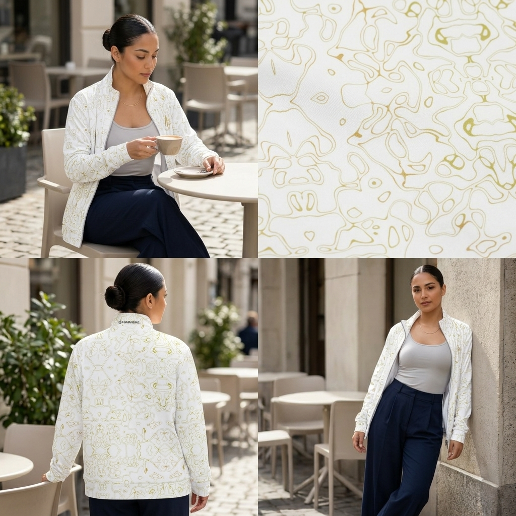 HUMANCHIC Atelier Everyday Track Jacket — Golden Waves — Women