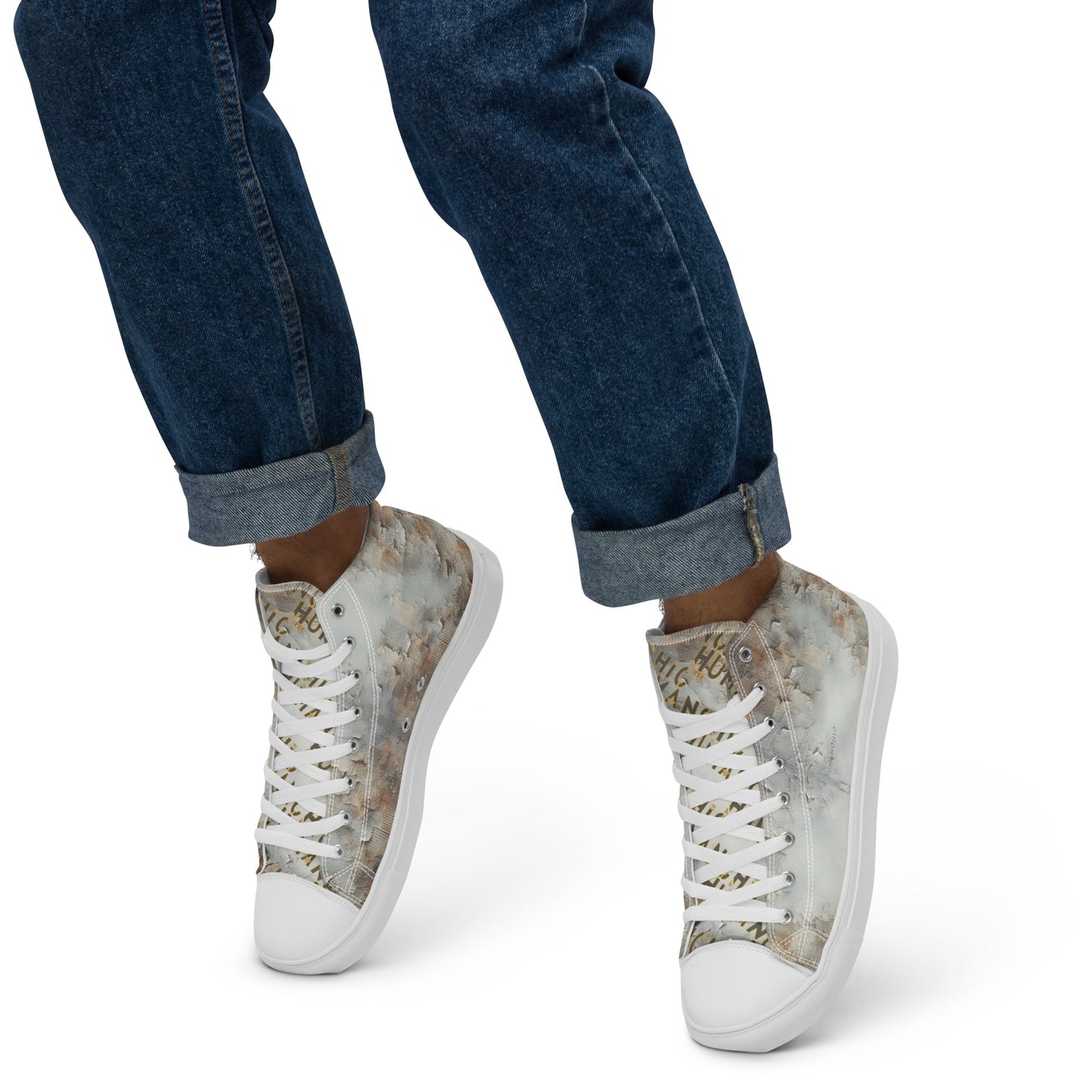Newspaper Wall Grey Shoes #PL