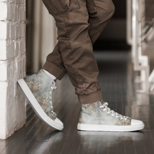 Newspaper Wall Grey Shoes #PL