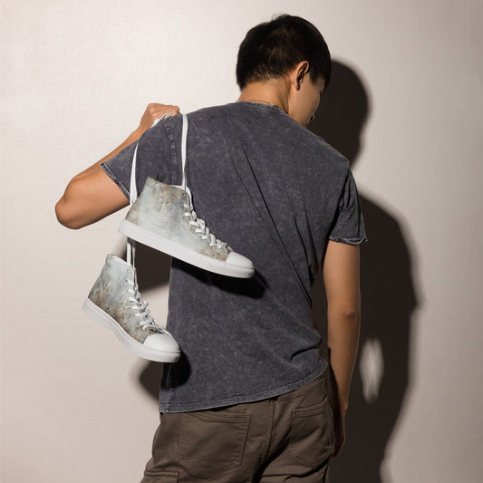 Newspaper Wall Grey Shoes #PL