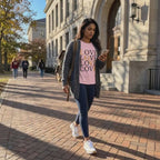 HUMANCHIC Art Line Love T-Shirt — Women · Pink