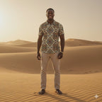 Polo cintré HUMANCHIC Atelier Everyday Afrik — Homme (Marron)